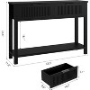Farmhouse Entryway Table,43 Inch Wood Console Table with 2 Drawers,2 Tier Sofa Table with Storage for Living Room, Foyer Tables for Entryway - 2 of 4