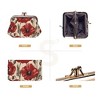 Signare USA Red Poppy Floral Frame Purse for Coins - 2 of 4