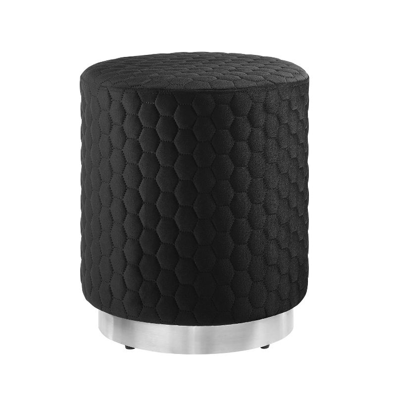 Camber Round Upholstered Ottoman - Linon, 1 of 8