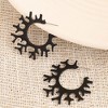 SOHI Women's Green Branch Hoop Earrings - 2 of 3
