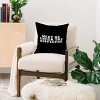 16"x16" Leah Flores Christmas Mistletoe Kiss Throw Pillow Black - Deny Designs - 4 of 4