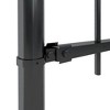 Garden Fence with Hoop Top Steel 71.3" BlackvidaXL - 4 of 4