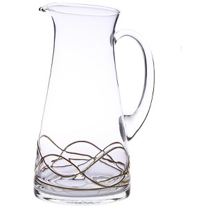 Classic Touch Swan Shaped Pitcher with 14K Gold Swirl Design - 1 of 3