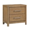 Vynxaria 1PC Modern Nightstand - Light Brown Finish, 2 Drawers (Ball Bearing Glides), Bedroom Bedside Furniture - 4 of 4