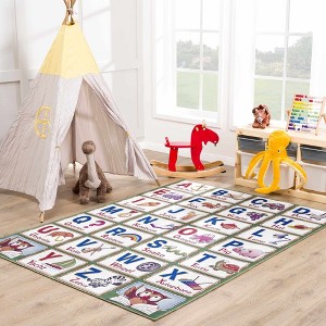 Hauteloom Osric Colorful Alphabet Washable Kids Rug - 1 of 4