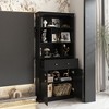 Famapy Elegant Black Exquisite Bookshelf & Multi - function Cabinet for Modern Life - 2 of 4