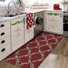 GustoWave Washable Christmas Area Rug Indoor Floor Cover for Xmas Holiday Decoration, Red - 2 of 4