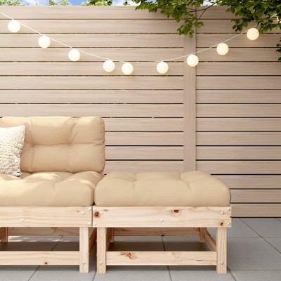 vidaXL Patio Footstool Solid Wood Pine