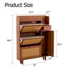 GDFStudio Douglas Modern Minimalist 49.6" Wood Shoe Cabinet with Drawer - 3 of 4