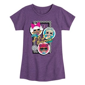 Girls' - LOL Surprise! - Retro Style Dolls Fitted Short Sleeve Graphic T-Shirt - 1 of 4