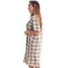 Just Love Womens Nightgown - Short Sleeve Henley Oversized Sleepwear Gown - 2 of 3