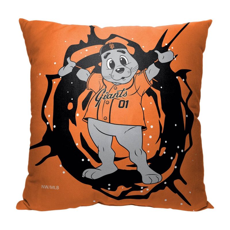 18&#34;x18&#34; MLB San Francisco Giants Mascot Printed Decorative Throw Pillow, 1 of 6