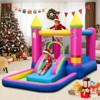 Costway 4-in-1 Kids Princess-themed Bouncer with Slide Basketball Hoop With 480W/520 Blower/Without Blower - 2 of 4
