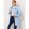 Allegra K Women's Winter Outerwear Peter Pan Collar Mid-thigh A-line Single Breasted Coat - 2 of 4