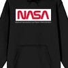 NASA Classic Logo Men's Black Graphic Hoodie - 2 of 3