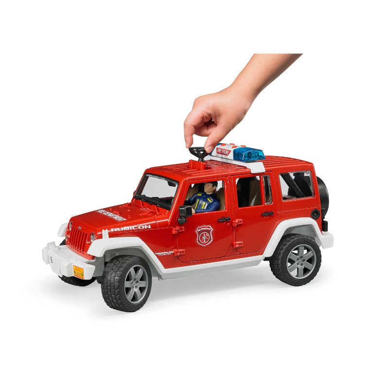 Bruder Jeep Rubicon Fire Vehicle with Fireman Figure, 3 of 9