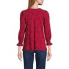 Lands' End Women's 3/4 Sleeve Lightweight Jersey Button Front Top - 2 of 3