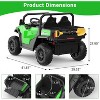 24V 4WD Electric Remote Control Ride-On Dump Truck, 2 Seat Kids Ride-On Truck with Music Player, LED Lights , Push Button Start Safety System - 4 of 4