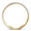 Pompeii3 Men's 14k Yellow Gold 6mm Two Tone Brushed Cross Cut Ring Wedding Band - 3 of 4