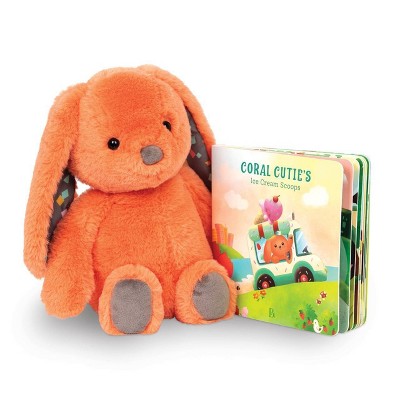 B. toys Board Book & Stuffed Animal Set Happyhues - Coral Cutie