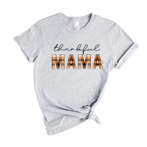 Simply Sage Market Women's Thankful Mama Plaid Short Sleeve Graphic Tee - 1 of 3