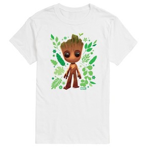 Men's - Marvel - Guardians of the Galaxy Baby Groot Leaf Short Sleeve Graphic T-Shirt - 1 of 3