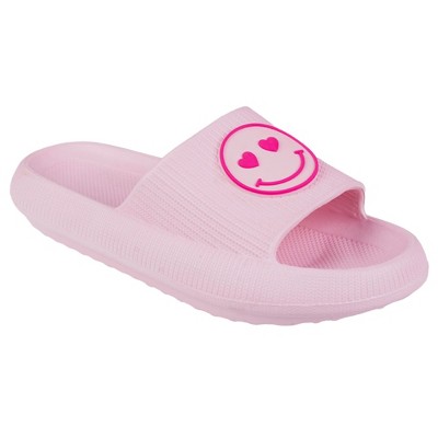 FOAMWALK Womens' Sandals - Comfortable Beach Slides, Stylish Slide On Sandals, Everyday Women's Slide Sandals with Novelty Patch
