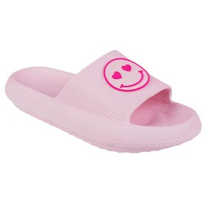 FOAMWALK Womens' Sandals - Comfortable Beach Slides, Stylish Slide On Sandals, Everyday Women's Slide Sandals with Novelty Patch - 1 of 4