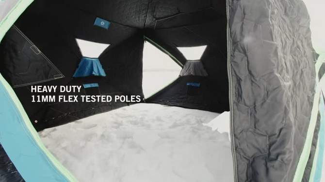 CLAM Portable Pop Up Ice Fishing Thermal Hub Shelter Tent, 2 of 10, play video