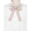 INSPIRE CHIC Women's Ribbon Lace Brooch Bow Vintage Tie Pin Clip Bow Tie with Pearls - 4 of 4