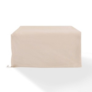 Outdoor Loveseat Furniture Cover - Tan - Crosley: Waterproof Polyester Sofa Protector with Drawstring Closure - 1 of 4