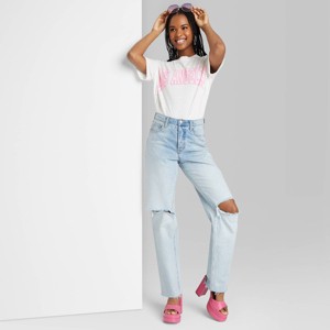 Women's High-Rise EasyRigid Straight Jeans - Wild Fable™ - 1 of 3