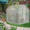 Greenhouse Portable Outdoor Walk-In Greenhouse with Roof Vent and Rain Gutter for Plants, Herbs and Vegetables - 6' L x 6' W x 6.4' H - 2 of 4