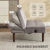 Mini Folding Futon Sofa Bed,45" Small Loveseat Couch with Adjustable Backrest & Charging Port, Modern Sleeper Recliner - 2 of 4