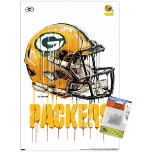 Trends International NFL Green Bay Packers - Drip Helmet 20 Unframed Wall Poster Prints - 1 of 4