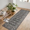 Vintage Washable Rug for Living Room, Distressed Thin Low Pile Non Slip Area Carpet, Classic Modern Accent Rug for Bedroom and Office - 3 of 4