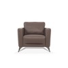 35" Malaga Chair Taupe Leather - Acme Furniture: Chrome Legs, No Assembly Required - 4 of 4