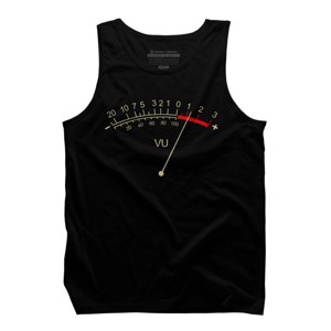 Men's Design By Humans VU Meter Vintage Analog By clickbong Tank Top - 1 of 2