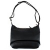 Alyssa Women's Synthetic Leather Adjustable Crossbody with Zipper Detail, Black - 2 of 4