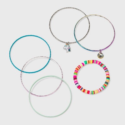 Girls' 6pk Unicorn and Stone Bracelets - Cat & Jack™