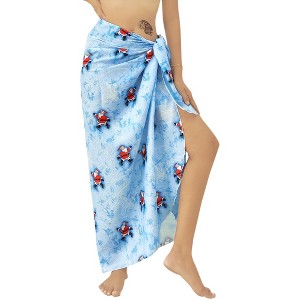 HAPPY BAY Women's Beachwear Christmas Tree Santa Sarong Wrap Bathing suit Swimwear Swim Cover Up Wraps Beach Coverups for Women - 1 of 4