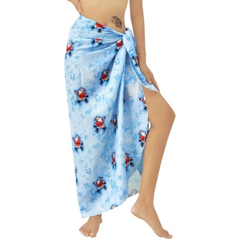 Red Christmas Long Beach Sarong Wrap