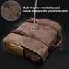 15.6 Inch Mens Messenger Bag Waterproof Vintage Genuine Leather Waxed Canvas Briefcase Large Leather Computer - 2 of 4