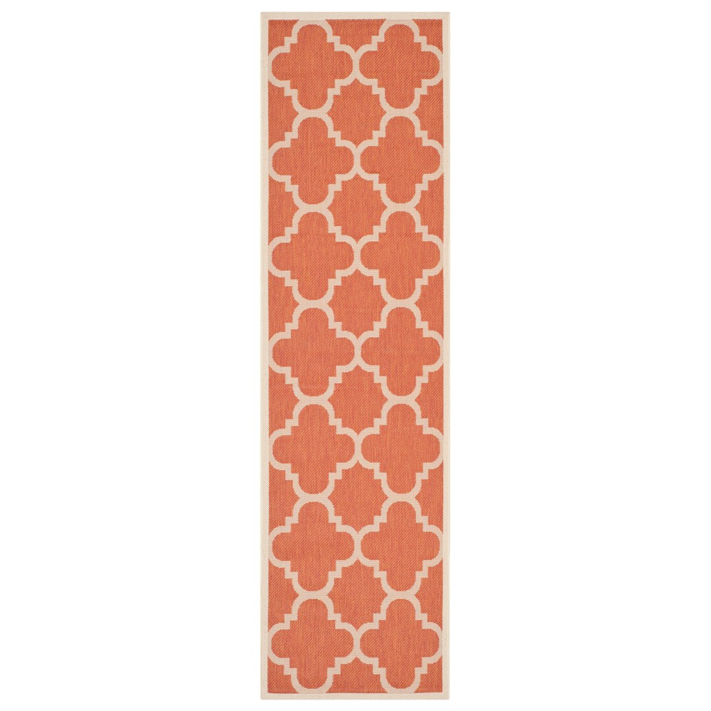 2'3in x 6'7in Richmond Runner Outdoor Rug Terracotta - Safavieh