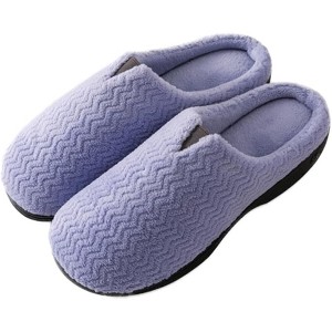 Roxoni Women's Winter Memory Foam Clog Slippers – Soft, Cozy, and Comfortable House Slippers - 1 of 4