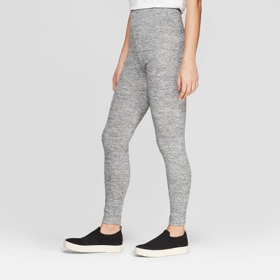 gray leggings with white stripes