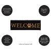 Evergreen Paw Print Welcome Kensington Indoor Outdoor Coir Interchangeable Doormat 9"x2'4" Black - 4 of 4