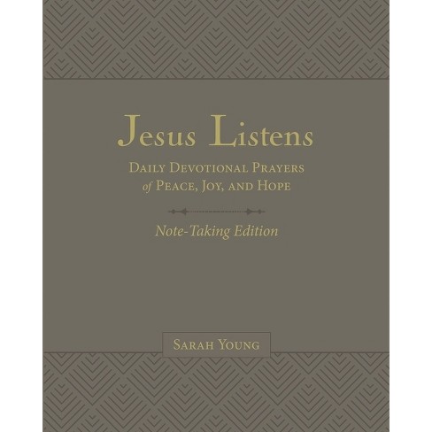 Jesus Listens Note-Taking Edition, Leathersoft, Gray, with Full Scriptures - by  Sarah Young (Leather Bound) - image 1 of 1