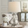 360 Lighting Albert Modern Table Lamp 24 3/4" High Mercury Glass Gourd Oatmeal Drum Shade for Bedroom Living Room Bedside Nightstand Office Kids House - 2 of 4