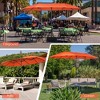 15FT Double-Sided Twin Patio Umbrella Sun Shade Outdoor Crank Market Base Beige/Coffee/Grey/Orange/Navy/Turquoise/Wine - 4 of 4